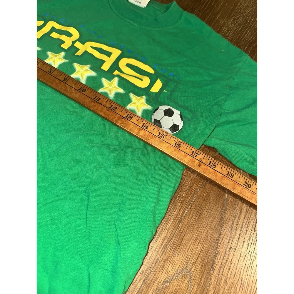 VINTAGE 2006 GERMANY FIFA WORLD CUP BRASIL T SHIRT Size Small Green - Picture 4 of 7